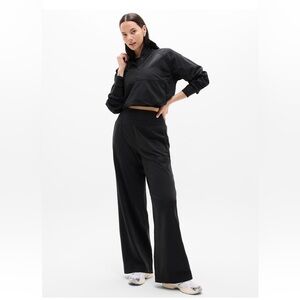 ATHLETA Black Venice High Rise Wide Leg Pant Style 982868 large l NWT